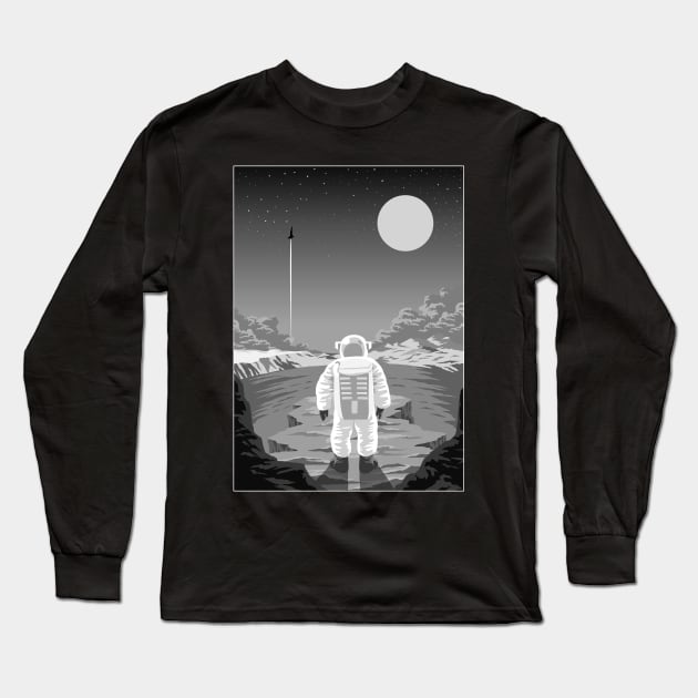 Moon Walk Long Sleeve T-Shirt by Beautifulspace22